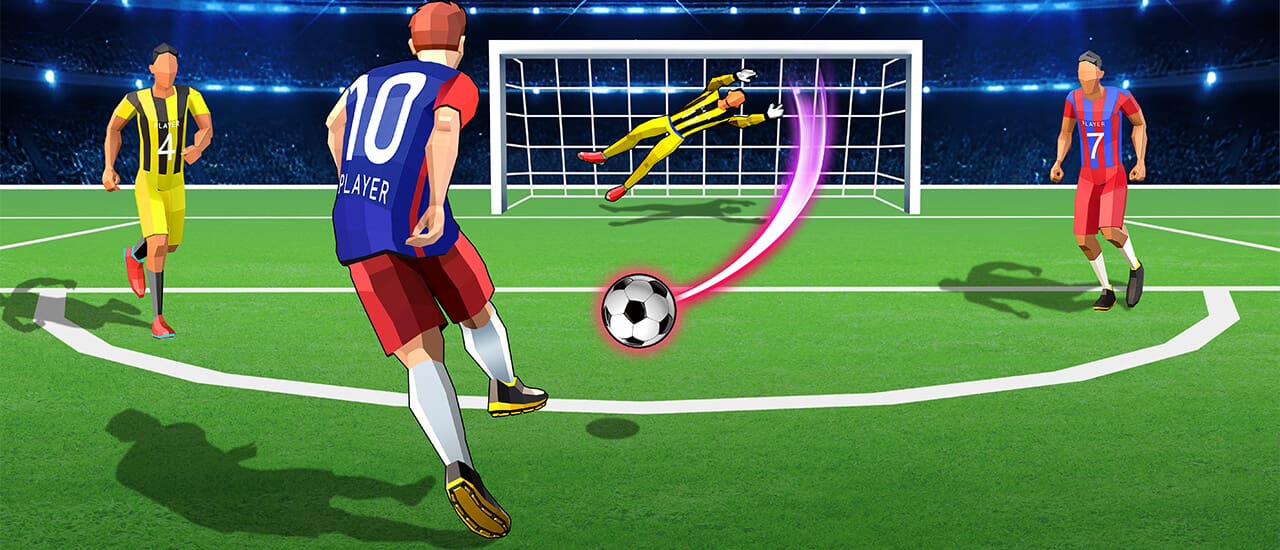 Football Rush 3D gameplay screenshot showing key features and visual style