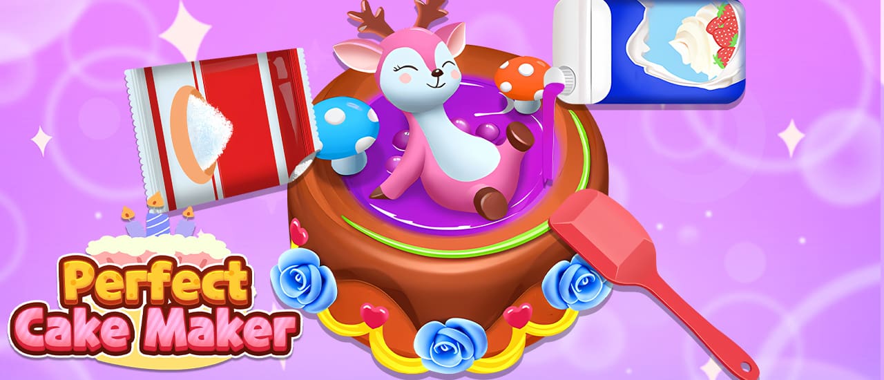 Perfect Cake Maker gameplay screenshot showing key features and visual style